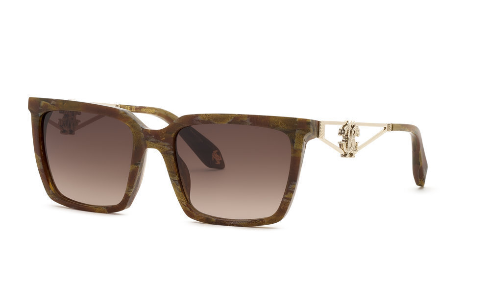 ROBERTO CAVALLI SUN SRC157M Sunglasses BROWN STONE EFFECT (AMSK) 54mm
